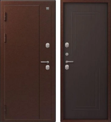 Дверь Термо-100 Антик Медь - Темная Лиственница